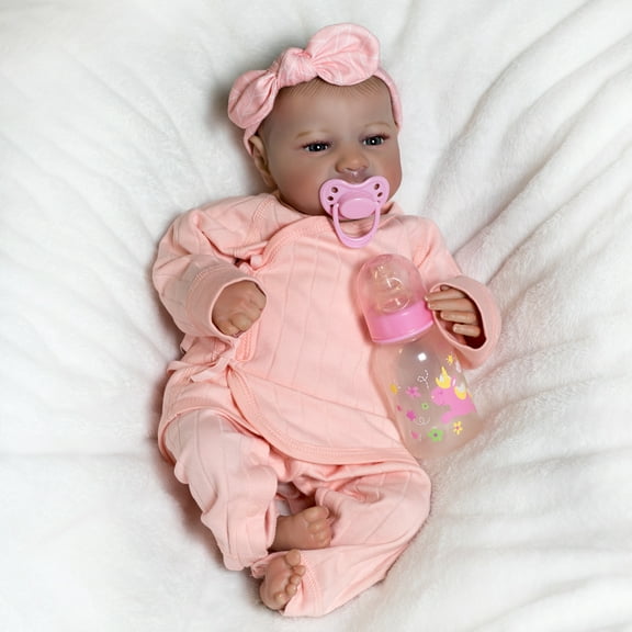 PYD 18inch Realistic Reborn Newborn Dolls Baby Girl Vinyl Silicone Real Lifelike Baby Doll