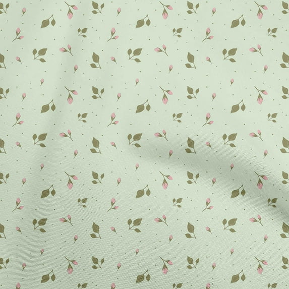 oneOone Cotton Flex Mint Fabric Floral Sewing Material Print Fabric By The Yard 40 Inch Wide