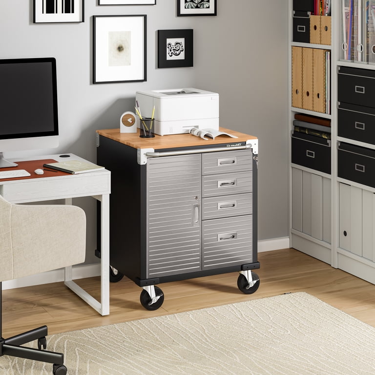 Seville UltraHD Rolling Workbench, Heavy Duty, 1-Door, 4-Drawer