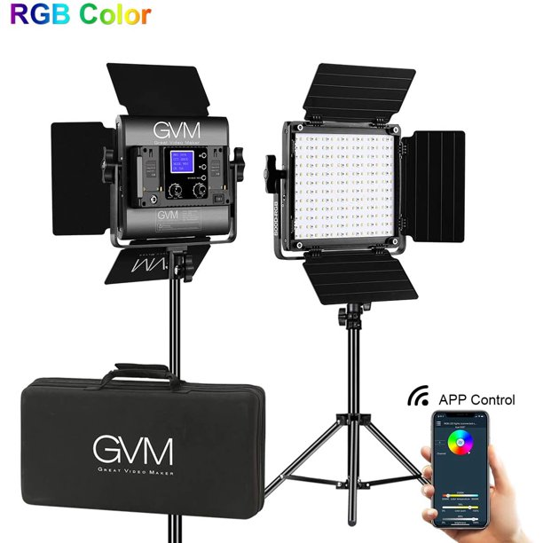 GVM RGB LED Video Light, Photography Lighting with APP Control, Video