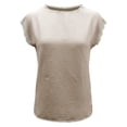 thumbnail image 5 of Women's Classic Loose Fit Solid Lace Trim Sleeveless Blouse with Round Neckline for Daily and Wear, S, Beige, 5 of 5