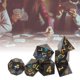 thumbnail image 5 of Juego De Dados Poliédricos, Dados Poliédricos De Resina, Accesorios Exquisitos Suaves, 7 Uds. Para El Hogar KTV ANGGREK número de oro, 5 of 8