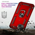 thumbnail image 6 of Dteck for Apple iPhone 14 Plus 6.7 inch Magnetic Shockproof Metal Ring Kickstand Hybrid Support Car Mount Holder Armor Heavy Duty Case Cover, Red, 6 of 7