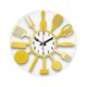 thumbnail image 3 of Reloj de pared acrílico, fácil de leer, reloj de pared para cocina, reloj silencioso para el hogar y la cocina. Oro, 3 of 8