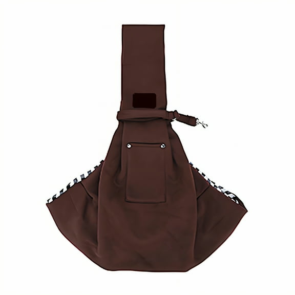 GASTROPOD Dog Sling,Safety Buckle Dog Purse,Checkered Lining Dog Sling Carrier