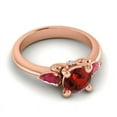 thumbnail image 3 of Diamond-Capitals 2.50 Carat Round Cut Garnet & Red Ruby Gemstone Beautiful Bridal Ring for Women Solid 14K Rose Gold Size 5, 3 of 8