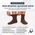 thumbnail image 5 of Comfello Diabetic Quarter Socks for Men & Women Non Binding Seamless Extra Wide Socks 6 Pairs, 5 of 7