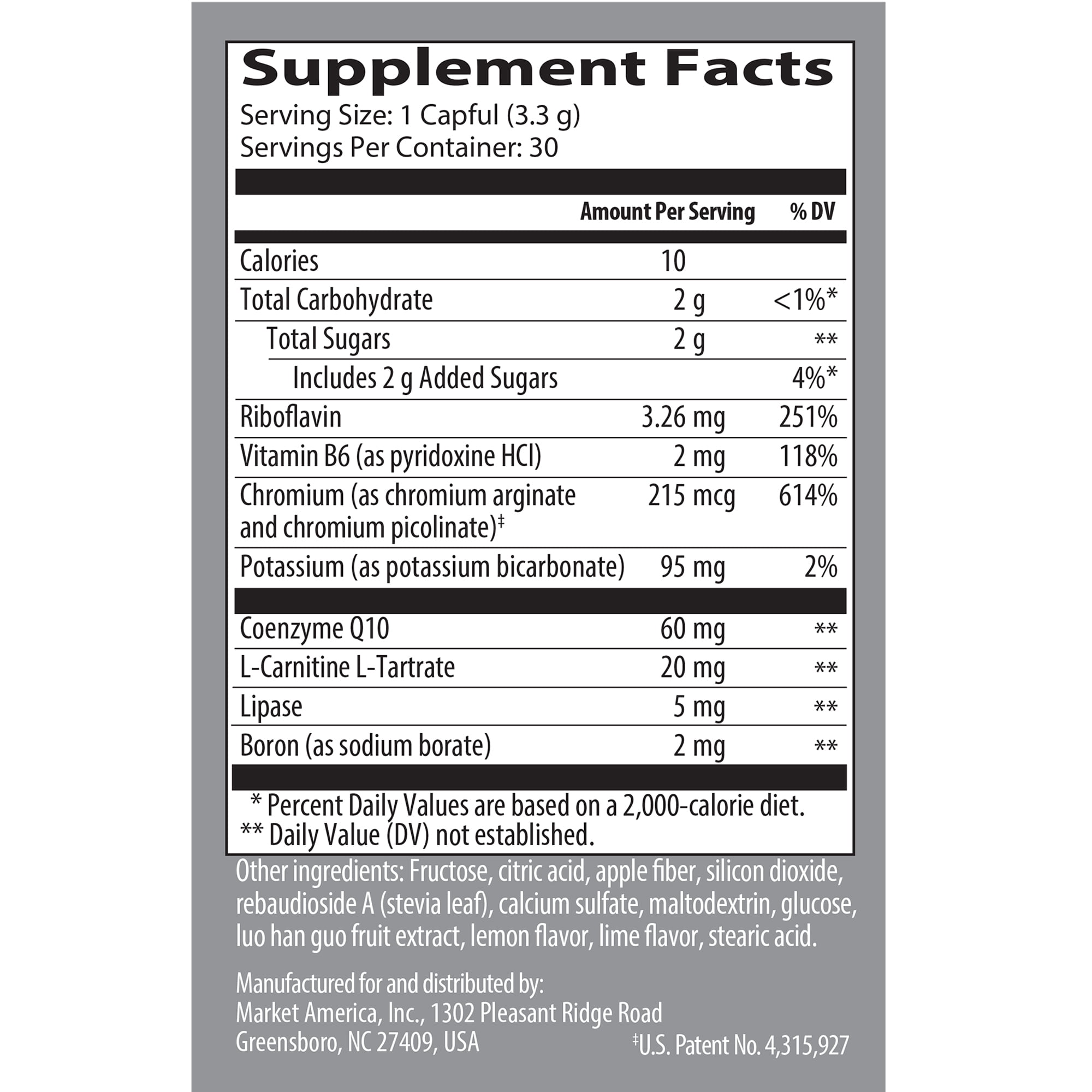Isotonix Isochrome Supplement - Energy, Focus, Supports insulin activity, Lipase, Coenzyme Q10, Chromium, L-Carnitine, Vegan, Gluten-Free, 100% Isotonic Formula
