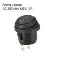 thumbnail image 3 of Boat Rocker Switch Black Round Waterproof Latching Toggle Switches for Boat Car Marine ON/OFF AC 250V/6A 125V/10A, 1pcs, 3 of 4