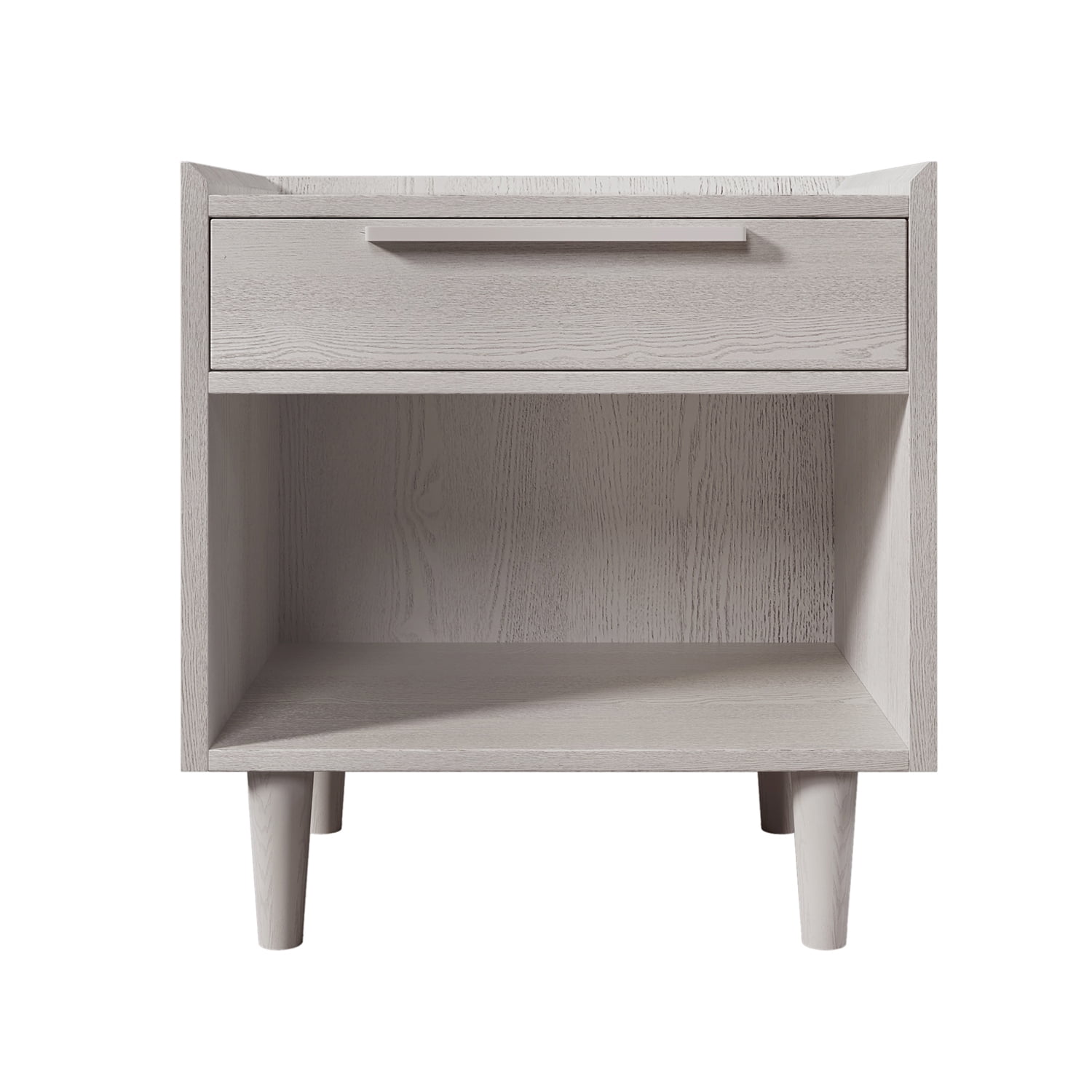Kadyn Nightstand Side Table, Modern End Table with One-Drawer and Solid Wood Legs, Solid Wood Nightstand for Bedroom, Stone Gray Kadyn Nightstand Side Table, Modern End Table with One-Drawer and Solid Wood Legs, Solid Wood Nightstand for Bedroom, Stone Gray