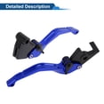 thumbnail image 4 of Palancas de freno y embrague cortas únicas para Kawasaki Ninja 500 2024-2025, ajustables en 6 posiciones, palanca de freno de manillar de motocicleta de aleación de aluminio azul sólido, 1 par, 4 of 4