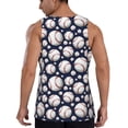 thumbnail image 3 of Easygdp Cute Basebal Men's Tank Top, Sleeveless Muscle T Shirts, Breathable, Quick-Dry, Loose for Gym, Running, Fitness - Large, 3 of 9