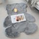 thumbnail image 2 of Alfombra con forma de oso, bonita alfombra de piel sintética suave y esponjosa para dormitorio, para habitación de niños, adolescentes, sofá, sala de estar (gris, 2 x 2,6 pies), 2 of 4