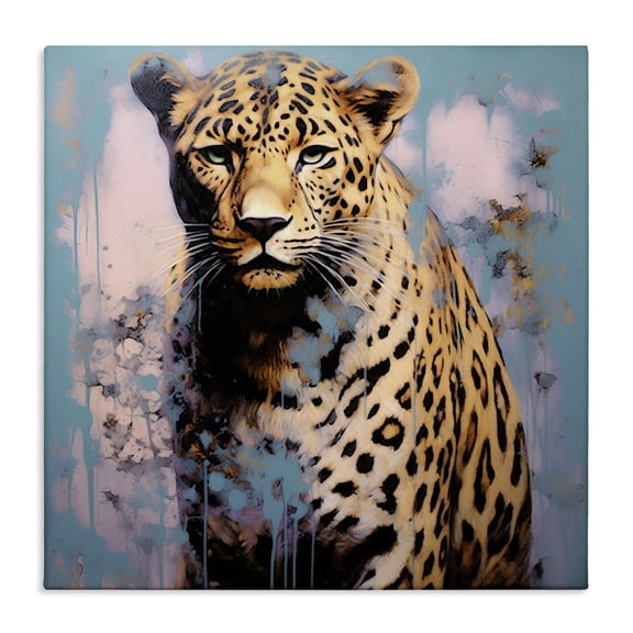 Stupell Industries Contemporary Cheetah & Abstract Hues Canvas Art, 17 x 17, by Lazar Studio