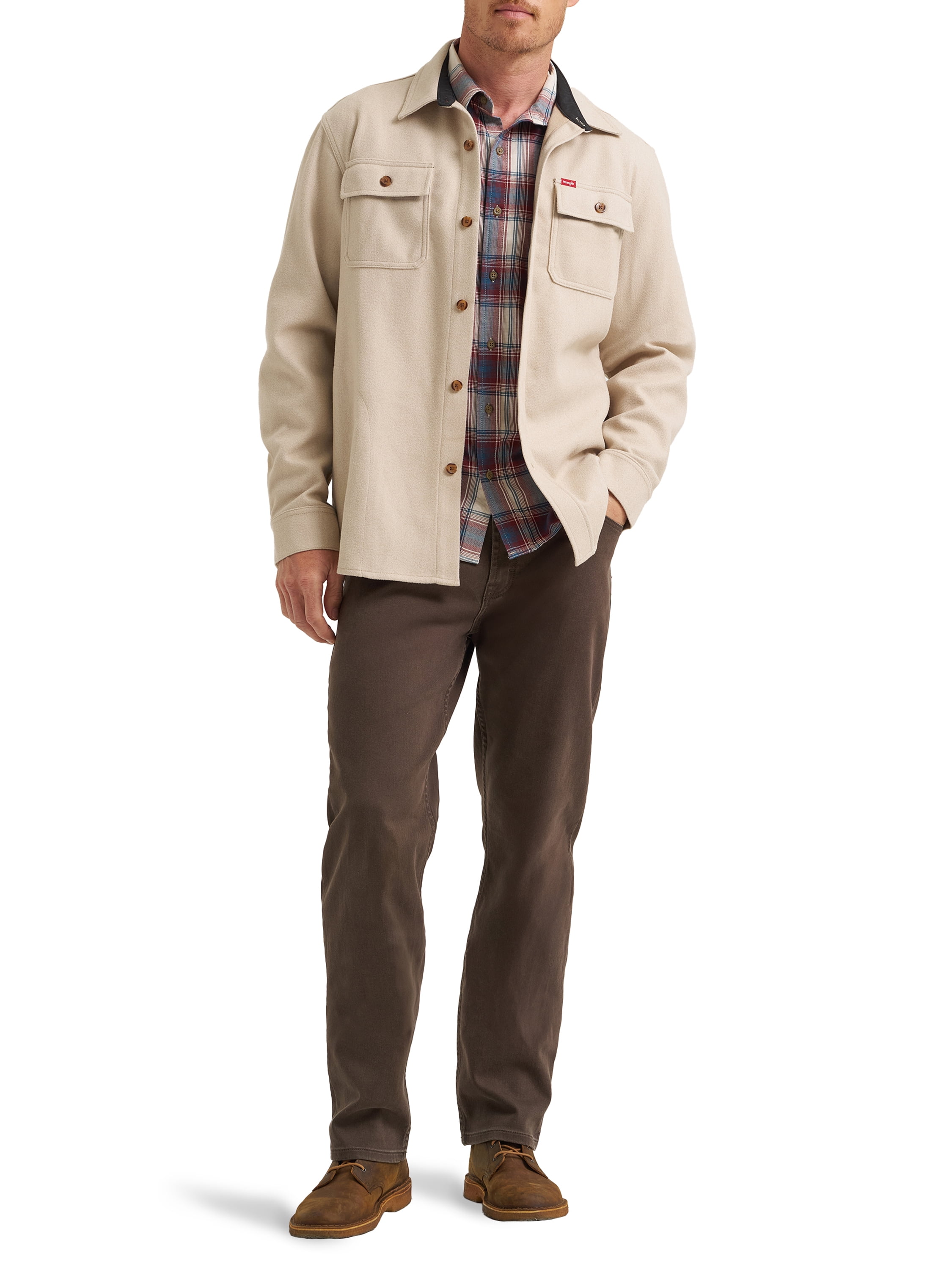 Wrangler® Men's Fleece Shirt Jacket, S-3XL