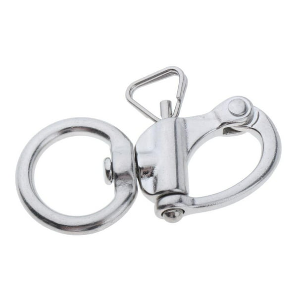 Hebilla de Liberación Rápida Zulema Mosquetón Giratorio Acero Inoxidable 316 Clip de Hierro para Perros Cadenas Aparejo de grillete de presión giratorio