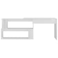 thumbnail image 2 of vidaXL Corner Desk High Gloss White 200x50x76 cm Engineered Wood, 2 of 4