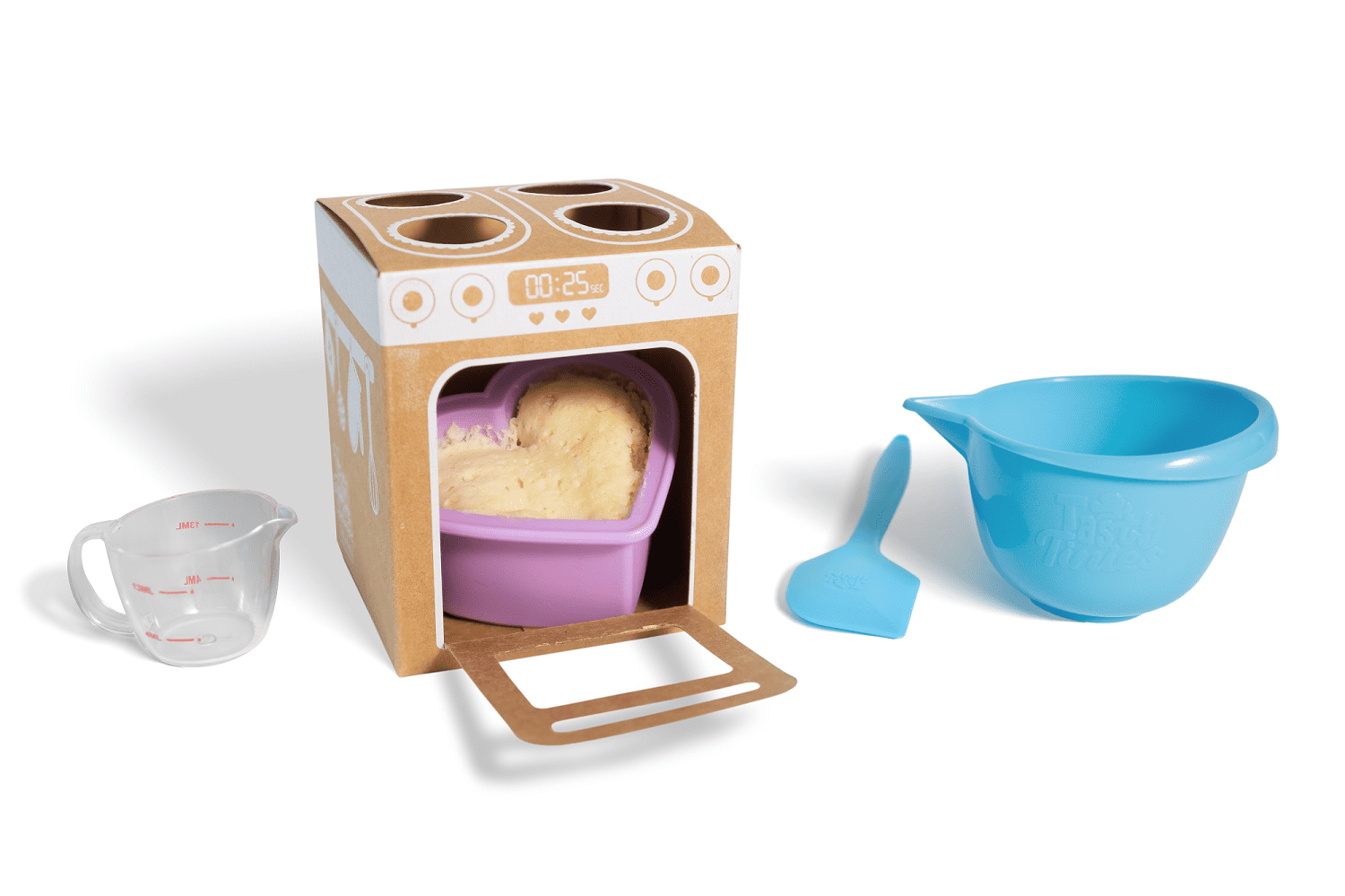 Tasty Tinies Bake Shop- Mini Baking Set w/ Vanilla Cake Mix, Chocolate Frosting, Rainbow Sprinkle