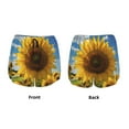 thumbnail image 3 of Vsdgher Sky Golden Sunflower Field Athletic Shorts for Women, Women's Running Double Layer Shorts, High Waisted Yoga Shorts, Workout Athletic Shorts-X-Large, 3 of 7