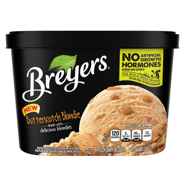 Breyers Original Frozen Dairy Dessert Butterscotch Blondie 48 Oz Walmart Com Breyers Original Frozen Dairy Dessert Butterscotch Blondie 48 Oz Walmart Com