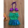 thumbnail image 3 of DcoolMoogl Toddler Baby Girls Halter Bow Crop Top+Green Mesh Mermaid Skirt Swimsuit Kids Clothes for Photo Shoot, 3 of 6