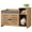 Country Oak, variant on Gaderth Hidden Cat Litter Box End Table, Cat Litter Box Enclosures Furniture with Double Doors, Wooden Covered Litter Box Cabinet with Front Access, Storage Shelf, Cushion & Mat
