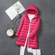 thumbnail image 3 of Chaqueta de plumón ligera de otoño e invierno para mujer, abrigo largo de plumón de pato blanco coreano, ligero y ajustado, gorra, 3 of 4