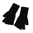 thumbnail image 4 of Krdevn Kids Half Finger Gloves Extra Long Ribbed Acrylic Knit Thermal Warm Stretch Fingerless Mittens Soft Handwear for Winter Outdoor Daily Activities, 4 of 4