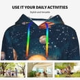 thumbnail image 4 of Cauagu Solar System And Planets for Women's Hooded Sweatshirts Pullover Hoodie for Women Fall Workout Sweat Long Sleeve Preppy Sweatshirts-Medium, 4 of 7