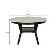thumbnail image 5 of Kate 47 Inch Round Dining Table with Faux Marble Top White and Black - Saltoro Sherpi, 5 of 6