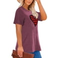 thumbnail image 3 of Anbech Women Plus Size Heart T-Shirts Graphic Lovely Tees Casual Summer Tops, 3 of 5