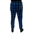 thumbnail image 3 of #followMe Men's Microfleece Buffalo Plaid Pajama Pants with Pockets: Comfortable Joggers (Blue and Black Buffalo Plaid Jogger, Small), 3 of 3