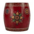 thumbnail image 3 of Butler Specialty Company Imani 17" Round Hand Painted Iron Drum Side Table - Red, 3 of 6