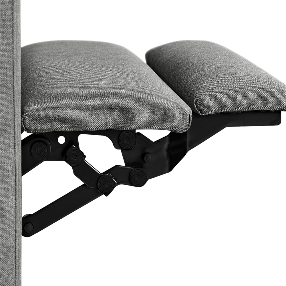 Yaheetech Modern Fabric Recliner Chair with Pocket Spring for Home Theater, Gray