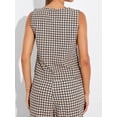 thumbnail image 3 of Michellecmm Women's Abstract Print Vest Sleeveless V Neck Tie-up Front Tank Tops Summer Shirts, 3 of 9