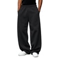thumbnail image 2 of JIAYUE Men's Pants Casual Jogger Stylish Solid Color Knit Straight Leg Trousers Elastic Waist For Everyday Comfortable And Relaxed Fit Breathable Summer Outdoor Lightweight Wear, 2 of 8