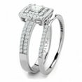 thumbnail image 4 of Luxe Jewelry Designs Women's Stainless Steel Wedding Ring with Square CZ - Size 6, 4 of 4