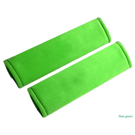 Designcovers set(2 pcs) Lime Green Universal Velour Car Safety Seat Belt Strap Cover Shoulder Pad