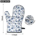 thumbnail image 6 of Pioneer Flower Floral Print Pattern Oven Mitt 2-Pack Set, Heat Resistant Kitchen Gloves, 7.7" X 12", 6 of 6