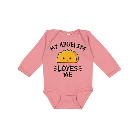 

Inktastic My Abuelita Loves Me with Taco Illustration Gift Baby Boy or Baby Girl Long Sleeve Bodysuit
