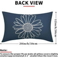 thumbnail image 3 of Blue Daisy Flower Lumbar Pillow Covers 12x20 Inch Set of 2 Spring Summer Floral Bloom Decorative Throw Pillows Seasonal Pillow Cases Farmhouse Home Decor for Cushion Couch Sofa Outdoor, 3 of 6