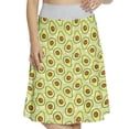 thumbnail image 1 of Women's Avocado Exotic Fruit Slices Drawing A-line Printed Skirt Casual Wear, XL, Khaki Pale Green Redwood, by Ambesonne, 1 of 1
