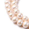 thumbnail image 4 of 1strand Natural Cultured Freshwater PearlBeads Strands Round Seashell color 10~11mm Hole: 0.8mm about 42pcs/strand 15.7 inch, 4 of 5
