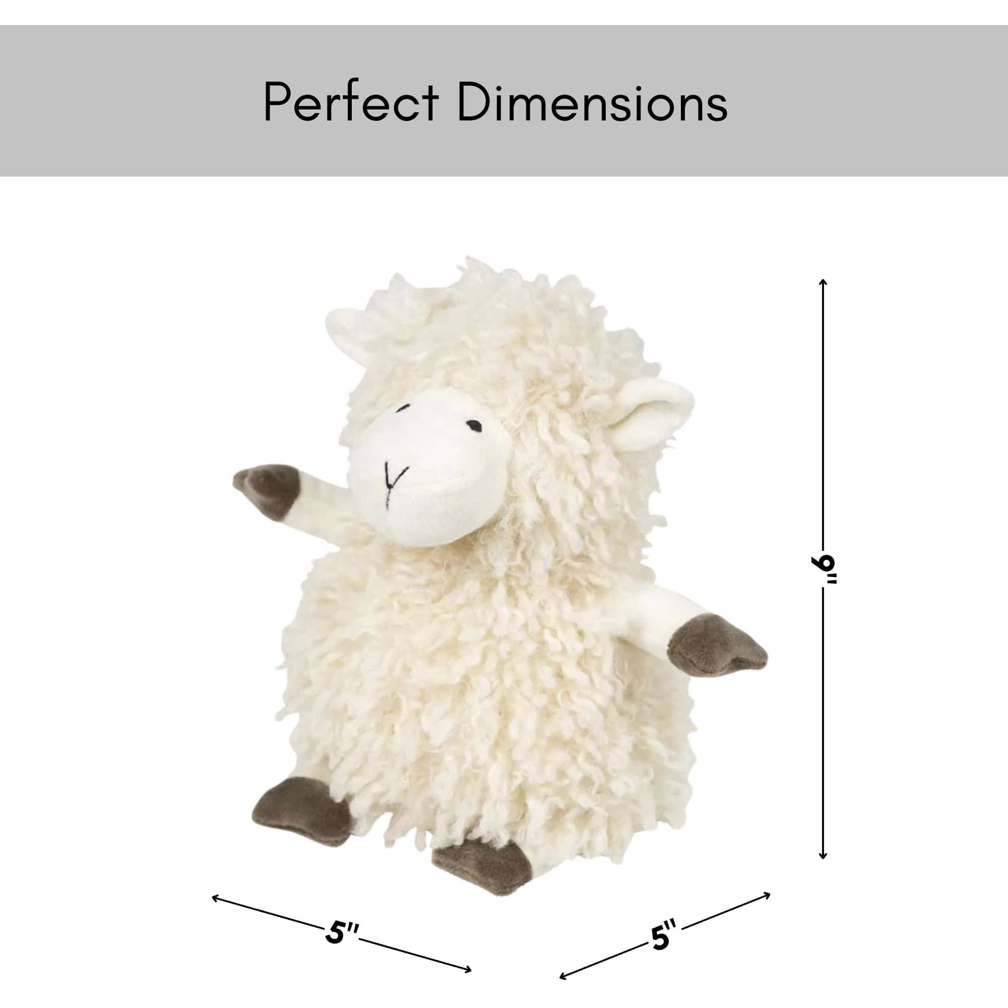 Decorative Sheep Door Stopper, 2.3 lb Weighted, Ecru