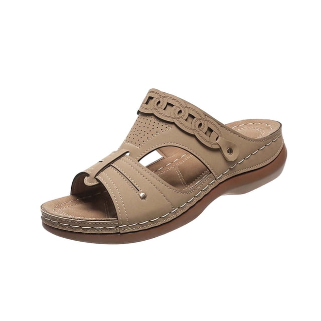 Amzcrzy Zapatos de mujer,Zapatos de mujer,Zapatillas de mujer, Sandalias de plataforma para mujer, talla grande, punta abierta, estilo informal, minimalistas, de charol. Sandalias Mujer Zapatillas De
