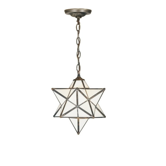 12 Inch Wide moravian star white Pendant