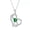 Emerald, variant on 925 Sterling Silver Heart Birthstone Pendant Necklace, Mother's Day Christmas Valentine's Day gift for her wife mother,July - Ruby,Red,Endless Love,Red,Endless Love,July - Ruby