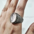thumbnail image 6 of Rose Quartz Mans Ring, Natural Rose Quartz ring, Silver Jewelry, 925 Silver Ring, Birthday Gift, Heavy Mens Ring, Arabic Design, Ottoman Style Ring, Christmas, Turkey Mens Signet Ring, 6 of 7