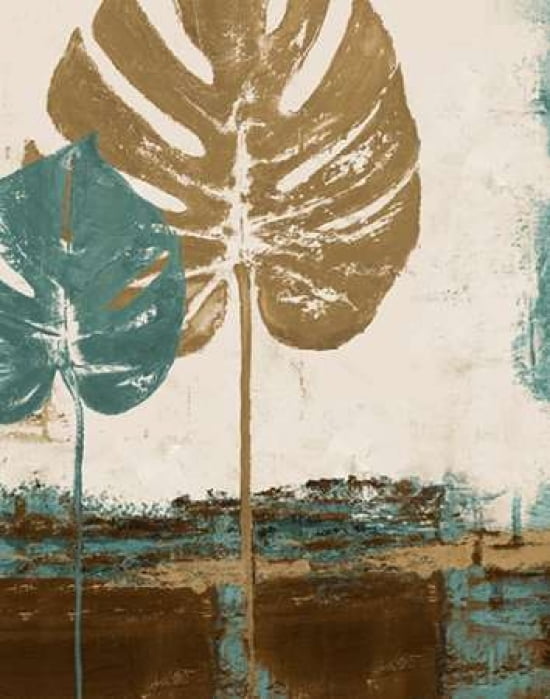 Blue Leaves II Canvas Art - Patricia Pinto ()