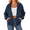 Navy, variant on Womens Solid Color Zip Up Hoodies Long Sleeve Casual Hooded Sweatshirt with Pockets Fall Winter Warm Jackets Clothes